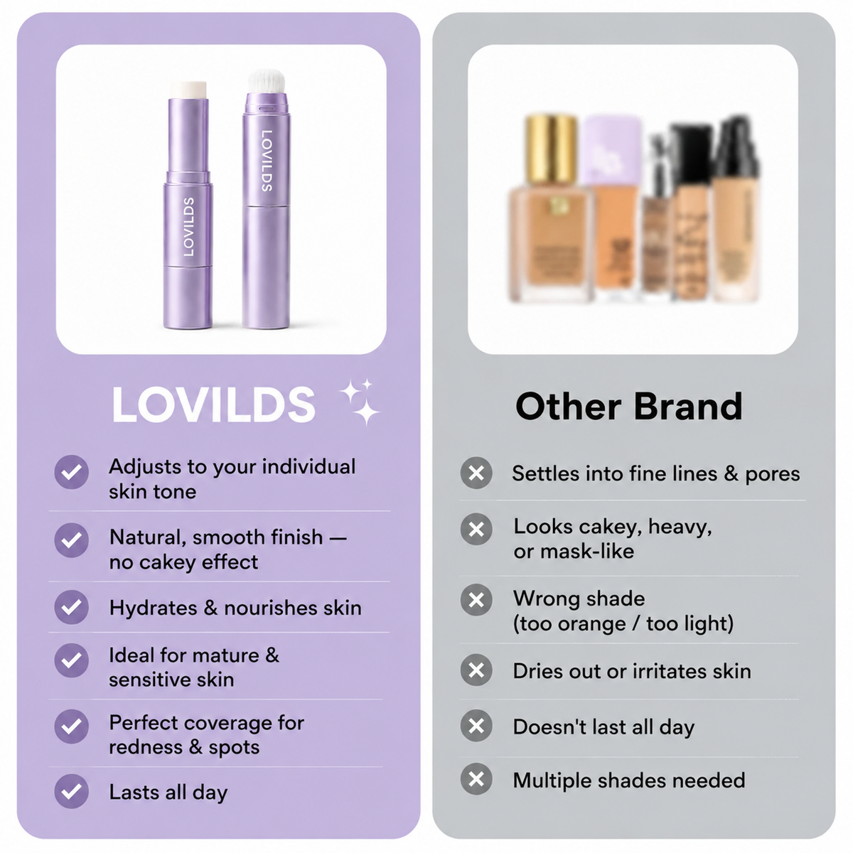 2-in-1 Color Changing Foundation Stick – The stick that makes mature skin glow again